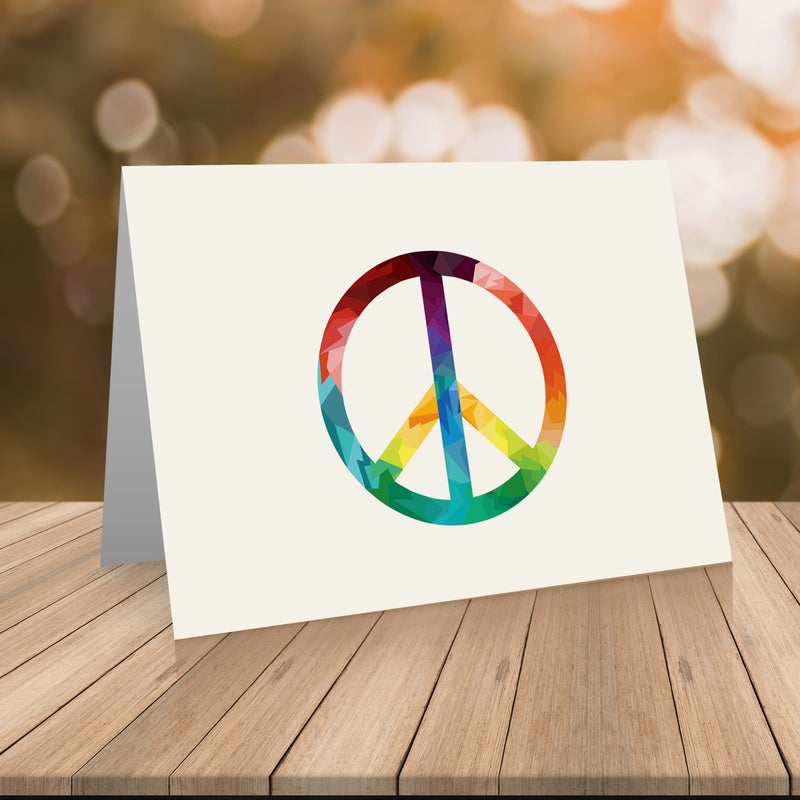 Little Notes by Comptime Peace Sign Note Cards (24 Cards and Envelopes) Peace Sign Thank You Cards - Image 2